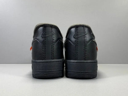 Nike Air Force 1 x Off-White MoMA black deconstructed sneaker collaboration closeup
