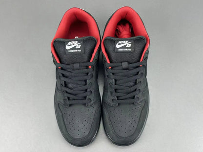 Nike SB Dunk Supreme 94 Black low top sneaker side view all black