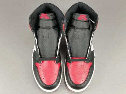 Air Jordan 1 Retro High Bred Toe red black white sneaker
