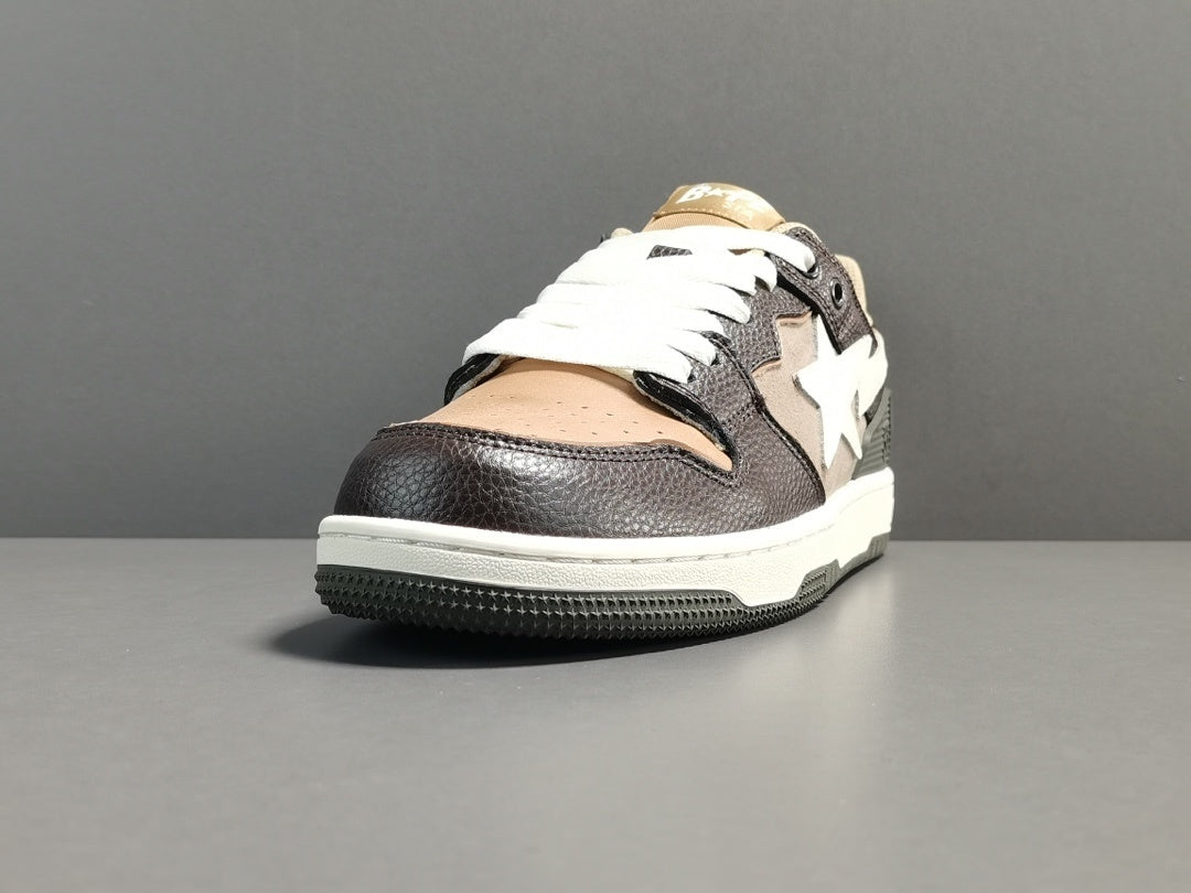 BAPE SK8 STA sneakers brown ivory streetwear premium casual stylish shoes