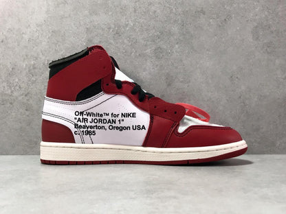 Jordan 1 Retro High Off-White Chicago sneakers showcasing deconstructed style and heritage