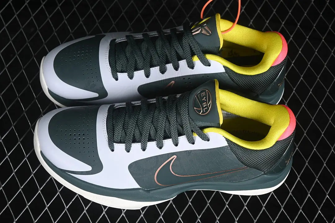 Nike Kobe 5 Protro EYBL basketball shoes in vibrant multicolor tournament-inspired design
