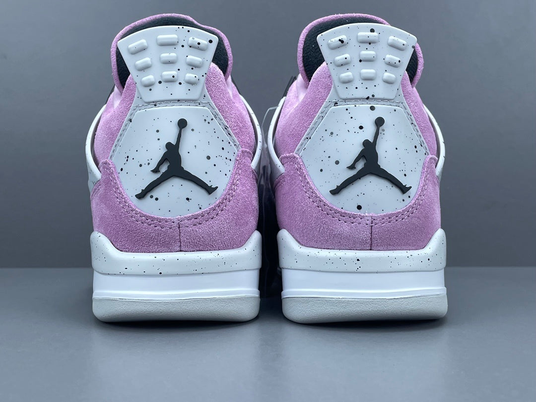 Air Jordan 4 Orchid sneakers side view pastel pink retro basketball shoes iconic style
