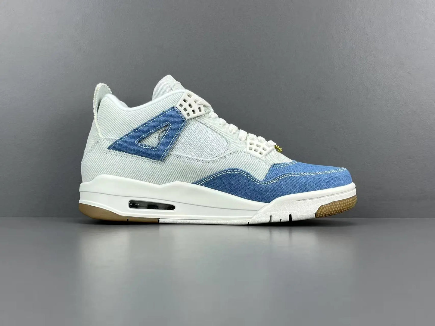 Air Jordan 4 Denim Worn Blue blue white grey sneakers premium men's shoes
