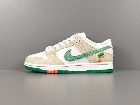 Nike SB Dunk Low x Jarritos sneaker with hemp canvas and branding
