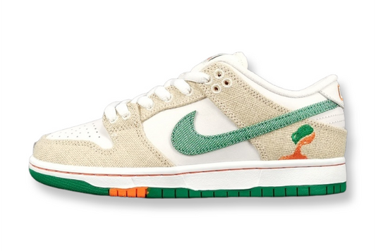 Nike SB Dunk Low x Jarritos sneaker with hemp canvas and branding
