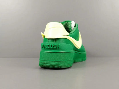 Nike Air Force 1 x AMBUSH Pine Green sneaker with oversized Swoosh design
