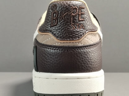 BAPE SK8 STA sneakers brown ivory streetwear premium casual stylish shoes