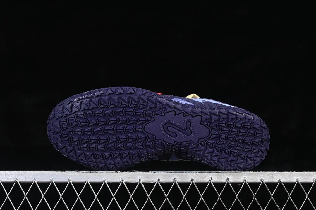 nike ja 3 x channel 12 basketball shoes side view with bold broadcast inspired colorway