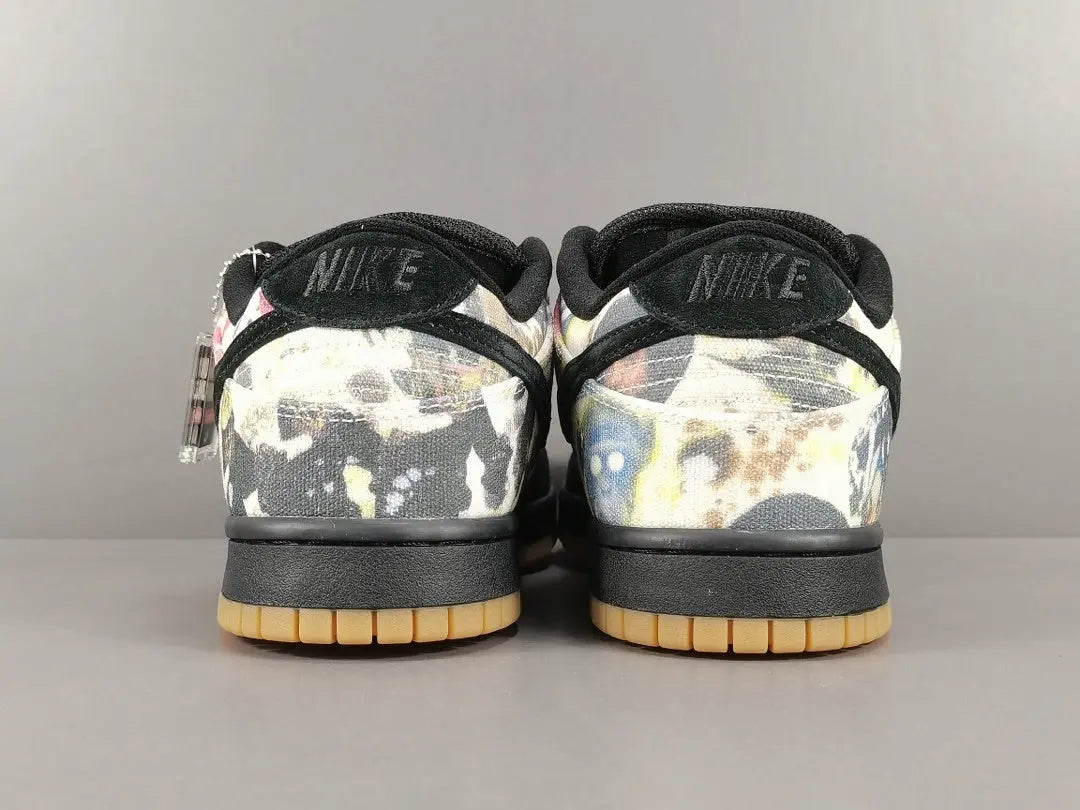Nike SB Dunk Low Supreme Rammellzee black white red sneaker limited edition streetwear skate shoe