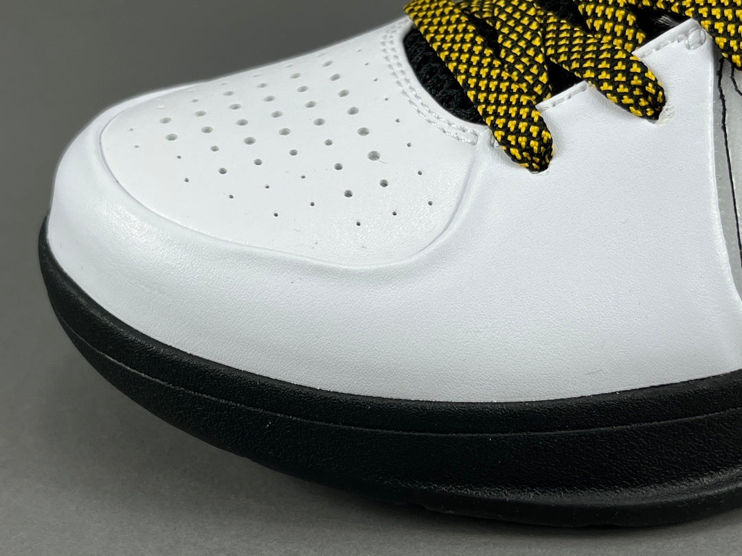 Nike Kobe 4 Protro White Black Del Sol basketball sneakers with accents
