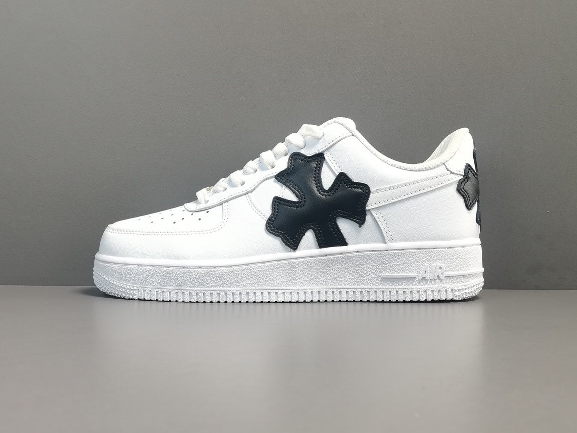 Nike Air Force 1 collaboration with Chrome Hearts featuring luxury leather accents