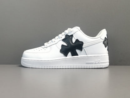 Nike Air Force 1 collaboration with Chrome Hearts featuring luxury leather accents