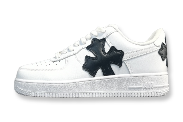 Nike Air Force 1 collaboration with Chrome Hearts featuring luxury leather accents