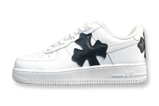 Nike Air Force 1 collaboration with Chrome Hearts featuring luxury leather accents