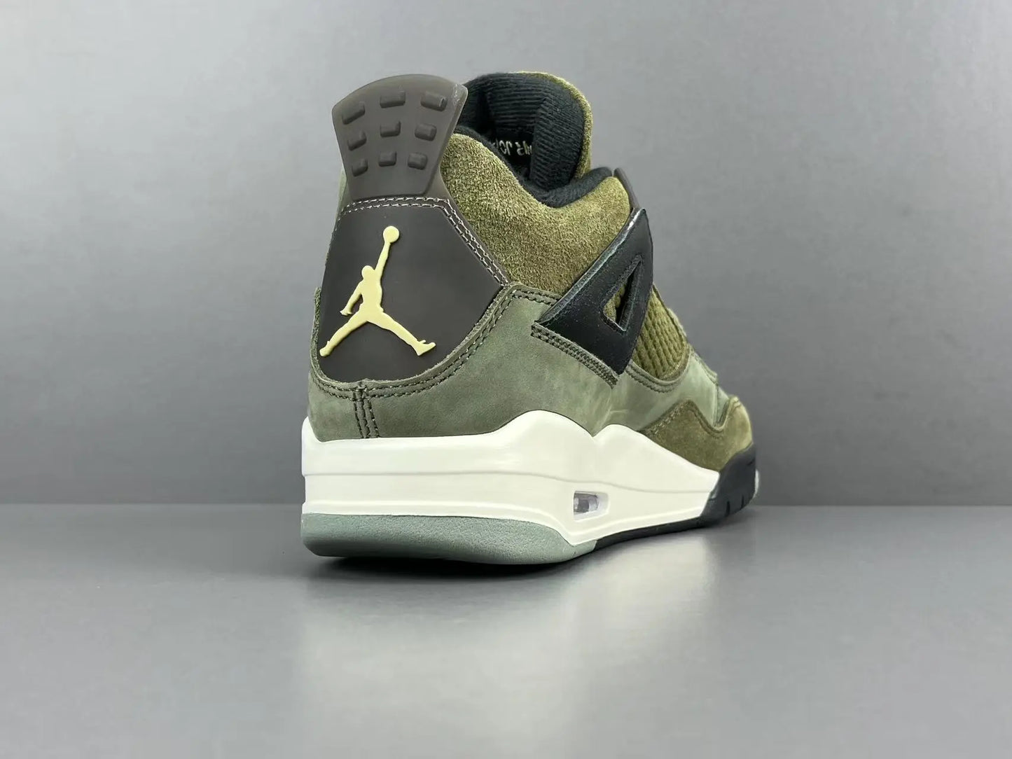 Air Jordan 4 Medium Olive white olive black sneakers premium men's shoes
