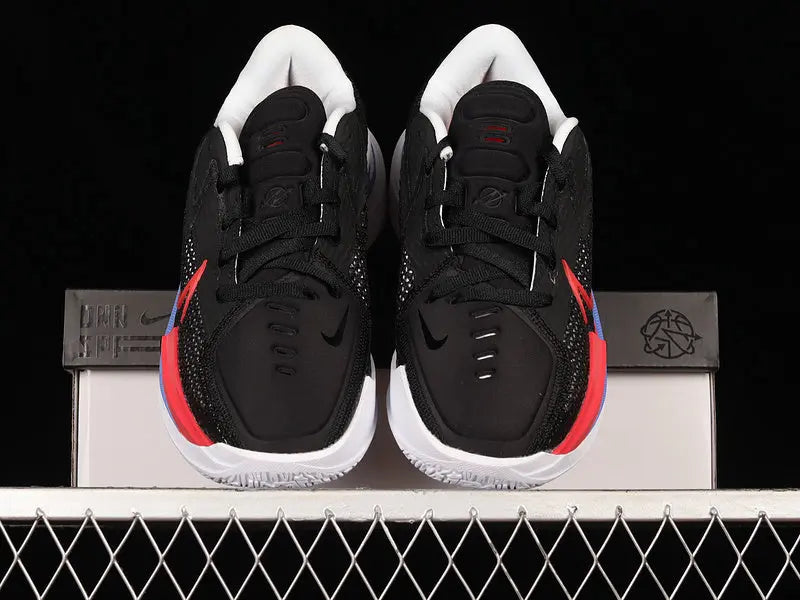 Nike Black Fusion Red athletic shoes for basketball and training