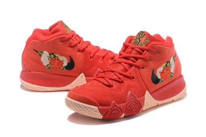 Nike Kyrie 4 x Chinese New Year basketball shoes – red and gold low-top sneakers with Zoom Air cushioning and Lunar New Year design