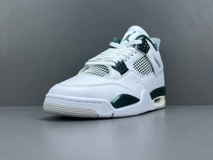 Air Jordan 4 Oxidized Green white leather sneakers premium men's shoes edition
