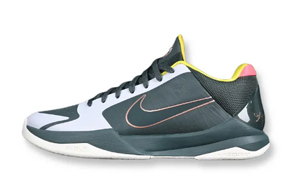 Nike Kobe 5 Protro EYBL basketball shoes in vibrant multicolor tournament-inspired design
