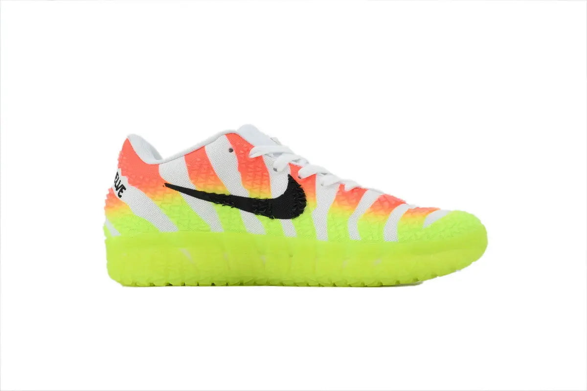 nike ja 3 x snowed in basketball shoes side view with icy snow inspired colorway