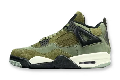Air Jordan 4 Medium Olive white olive black sneakers premium men's shoes
