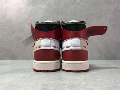 Jordan 1 Retro High Off-White Chicago sneakers showcasing deconstructed style and heritage