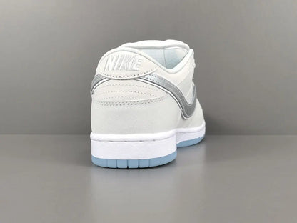 Nike SB Dunk White Lobster Friends and Family low top sneaker side view white grey