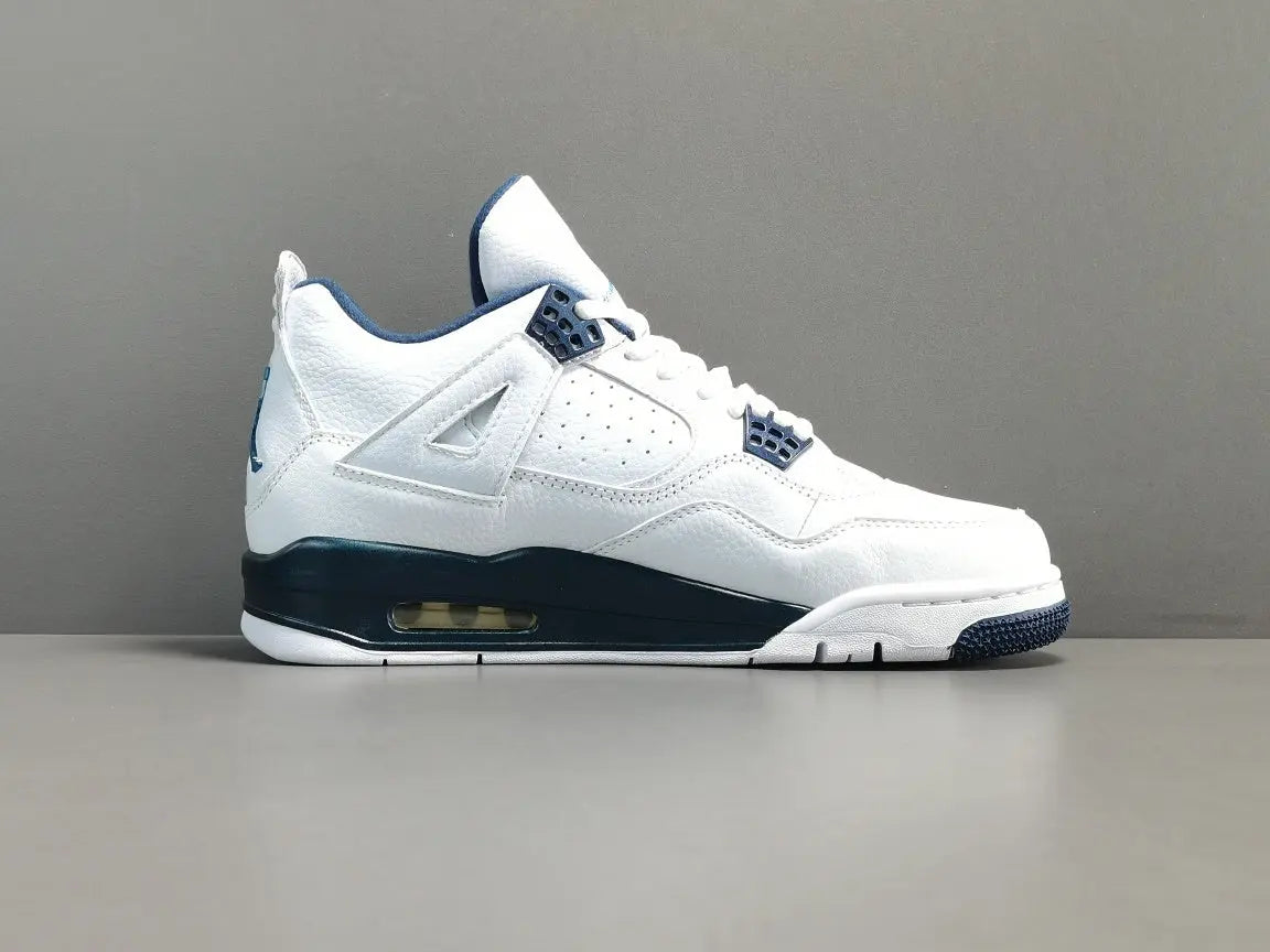 Air Jordan 4 Columbia sneakers white blue accents classic retro basketball shoes
