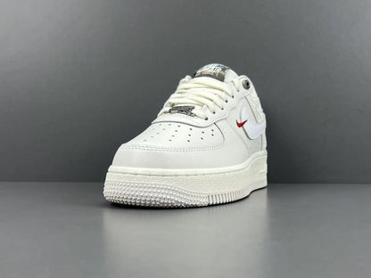 Nike Air Force 1 Pegasus Pack Phantom side view all-white leather sneaker