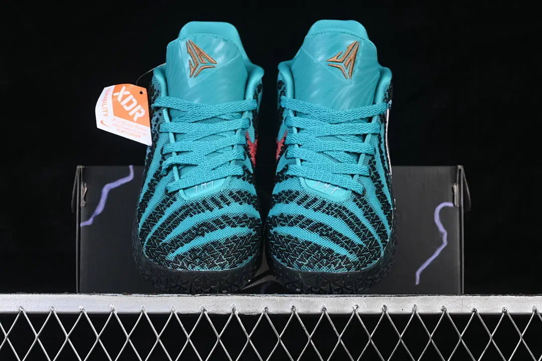 nike ja 3 x scratch 3.0 basketball shoes side view with aggressive scratch pattern colorway