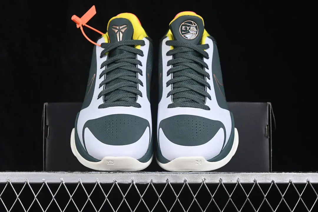 Nike Kobe 5 Protro EYBL basketball shoes in vibrant multicolor tournament-inspired design

