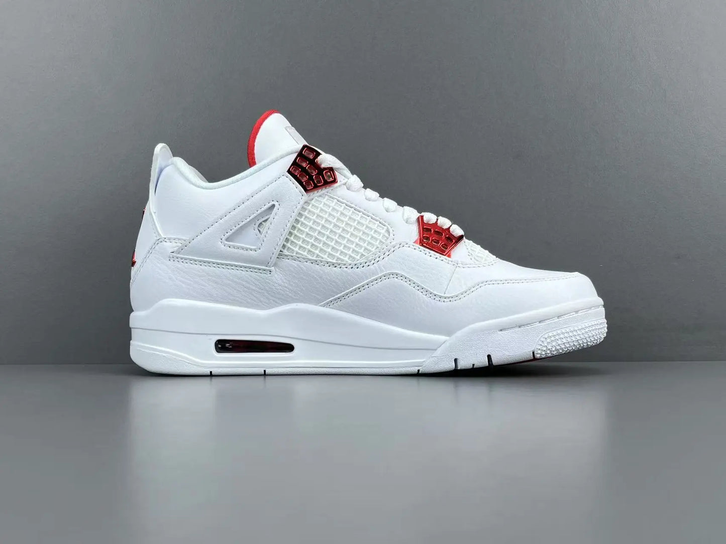 Air Jordan 4 Metallic Red white red black sneakers premium men's shoes
