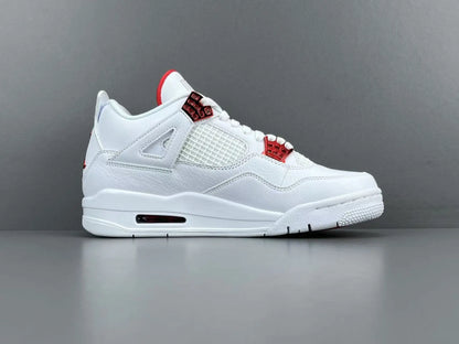 Air Jordan 4 Metallic Red white red black sneakers premium men's shoes
