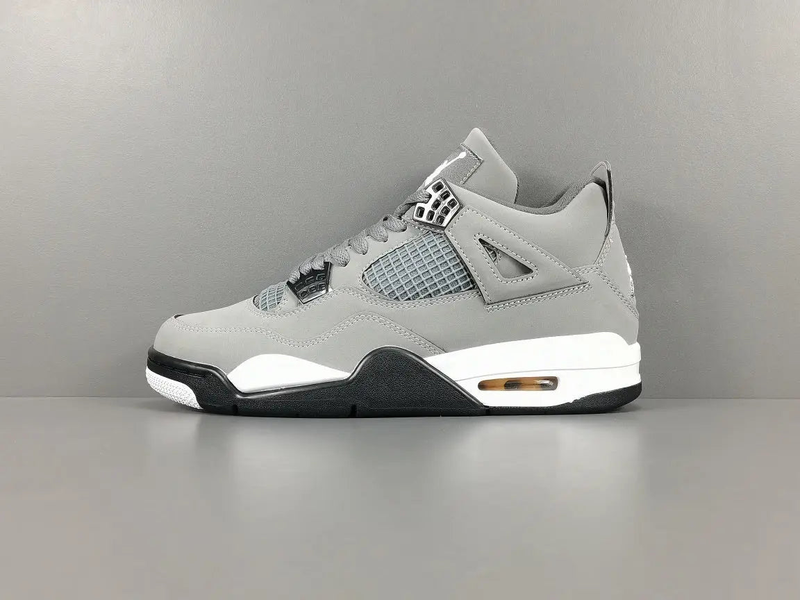 Jordan 4 Cool Grey grey white leather retro sneakers unisex premium
