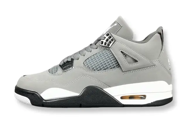 Jordan 4 Cool Grey grey white leather retro sneakers unisex premium
