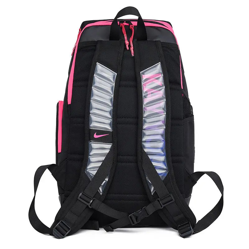 Nike Hoops Elite Pro backpack black pink front view