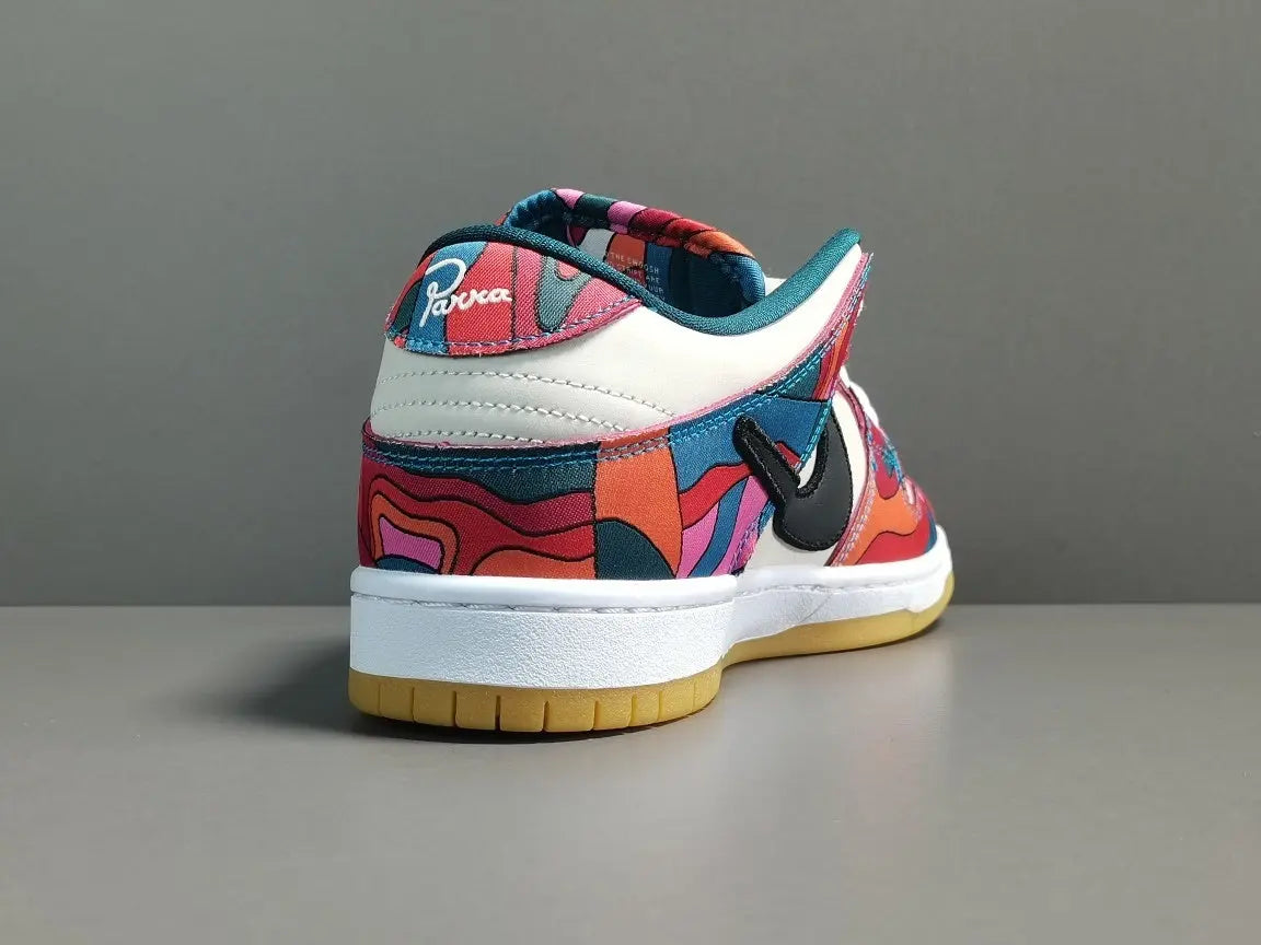 Nike SB Dunk Low Parra Abstract Art colorful skate shoes premium leather