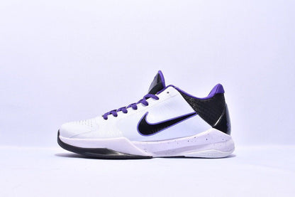 Nike Zoom Kobe 5 x Inline basketball shoes in black and white colorway
