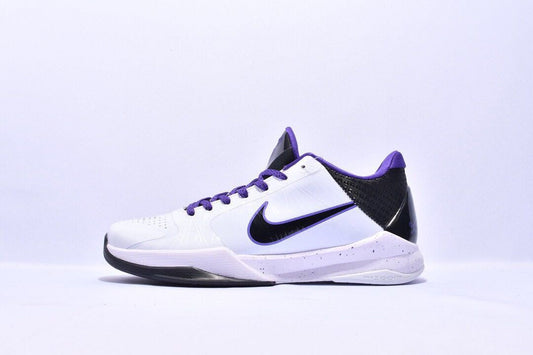 Nike Zoom Kobe 5 x Inline basketball shoes in black and white colorway
