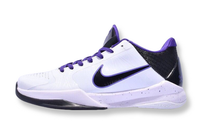 Nike Zoom Kobe 5 x Inline basketball shoes in black and white colorway
