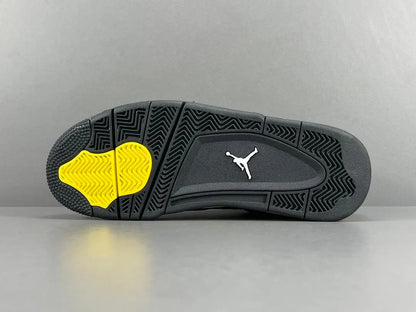 Jordan 4 Thunder black yellow premium limited edition retro basketball sneakers men’s
