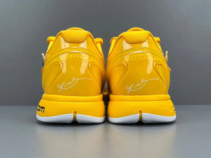 Nike Kobe 6 Protro Off-White yellow basketball shoes with bold collaborative design
