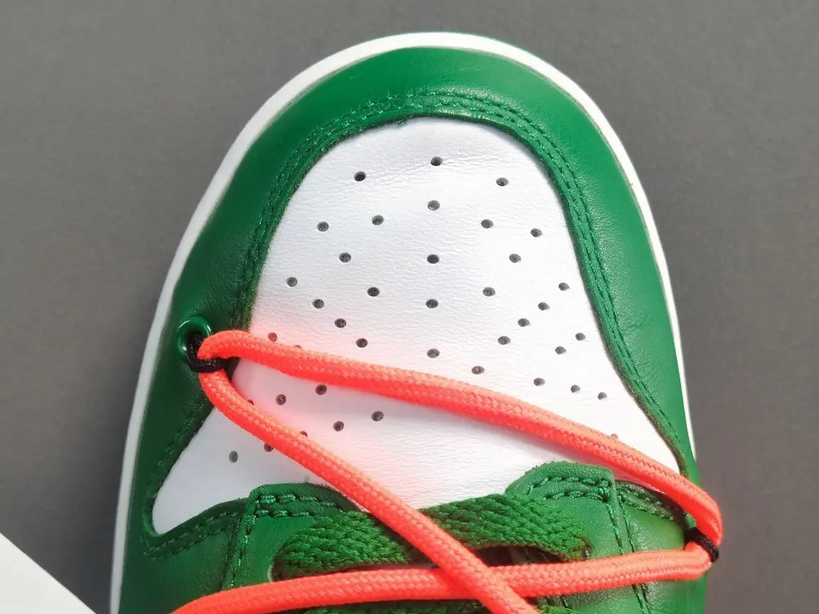 Nike Dunk x Off-White Pine Green limited edition collaboration sneakers streetwear iconic
