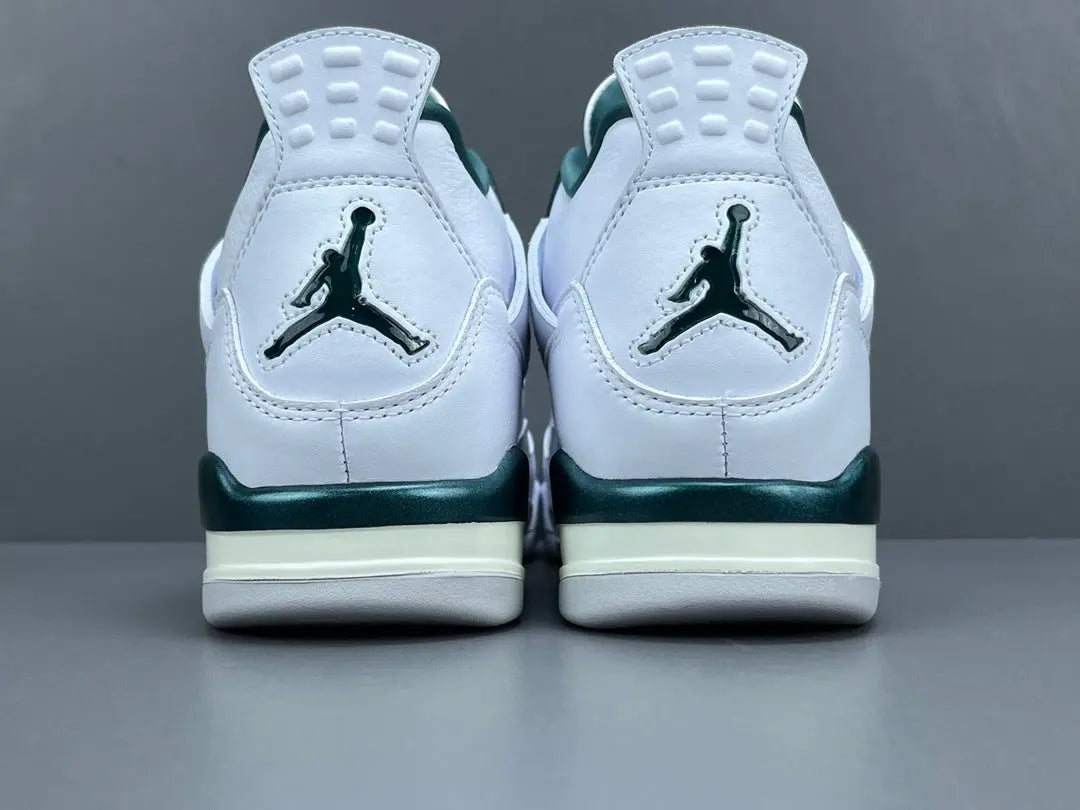 Air Jordan 4 Oxidized Green white leather sneakers premium men's shoes edition
