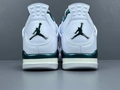 Air Jordan 4 Oxidized Green white leather sneakers premium men's shoes edition
