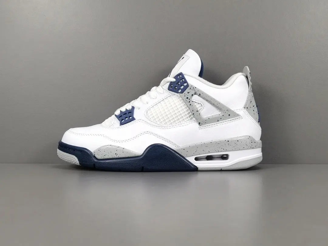 Jordan 4 Midnight Navy navy white leather retro sneakers unisex premium
