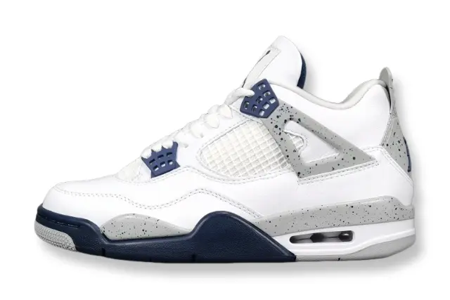 Jordan 4 Midnight Navy navy white leather retro sneakers unisex premium
