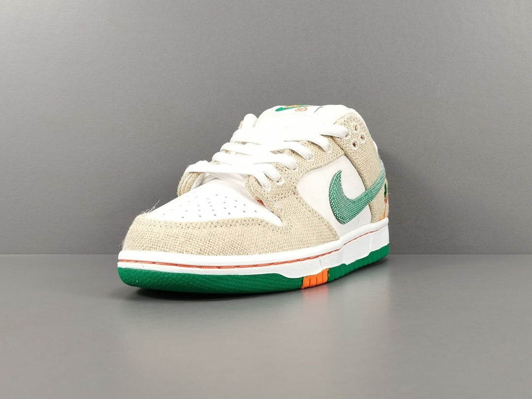 Nike SB Dunk Low x Jarritos sneaker with hemp canvas and branding
