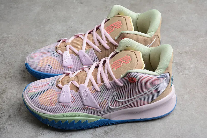 Nike Kyrie 7 x 1 World 1 People Pink basketball shoes – pink low-top sneakers with Zoom Air cushioning and bold performance design
